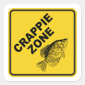 Crappie Zone Vierkante Sticker (Voorkant)