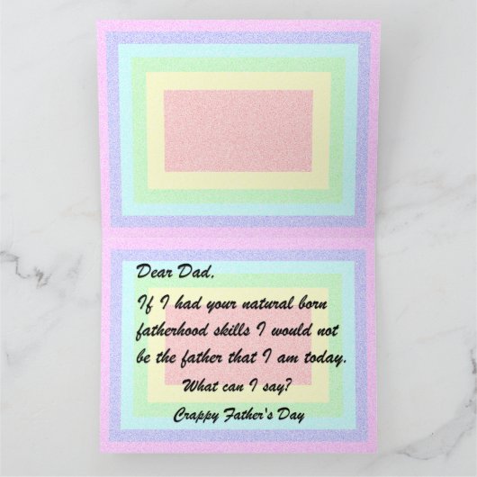 Crappy Fathers Day Kaart (Binnen)