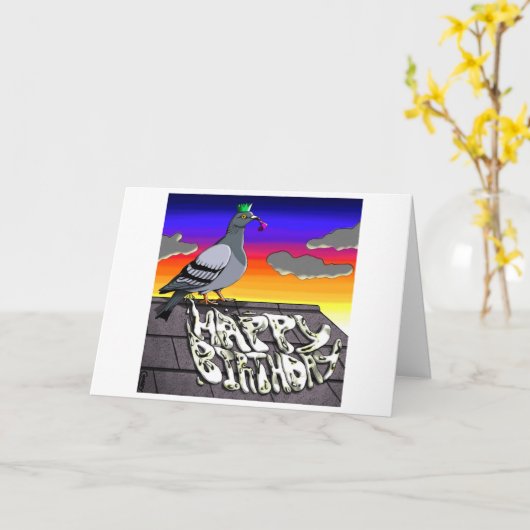 Crappy verjaardag!!! kaart (Gele Bloem)