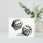 Craps Dice High Roller Gambling Briefkaart (Staand voorkant)