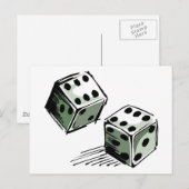 Craps Dice High Roller Gambling Briefkaart (Voorkant / Achterkant)