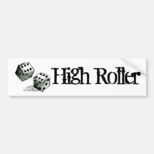 Craps Dice High Roller Gambling Bumpersticker