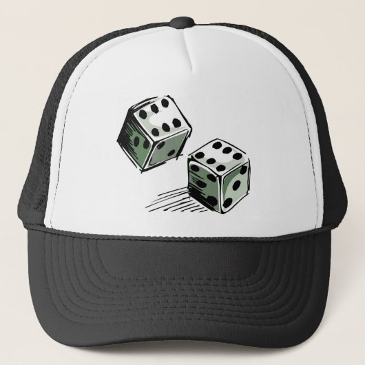 Craps Dice High Roller Gambling Trucker Pet (Voorkant)