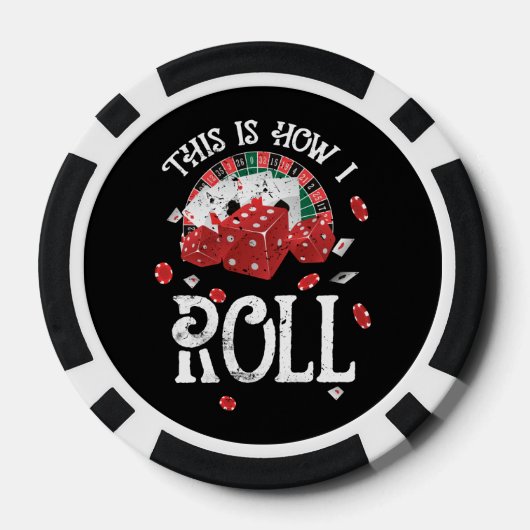 Craps Dit is hoe ik rol Poker Chips (Achterkant)