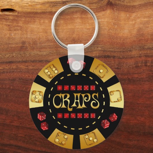 CRAPS GAMING CHIP SLEUTELHANGER (Voorkant)
