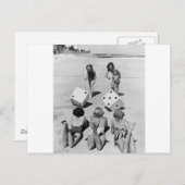 Craps in de zand, jaren '40 briefkaart (Voorkant / Achterkant)