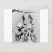 Craps in de zand, jaren '40 briefkaart (Voorkant)