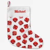 Craps Red Dice Casino thema Kleine Kerstsok (Voorkant)