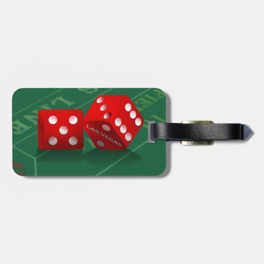 Craps-tabel met Las Vegas-ijs Bagagelabel (Achterkant horizontaal)