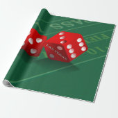 Craps-tabel met Las Vegas-ijs Cadeaupapier (Uitgerold)