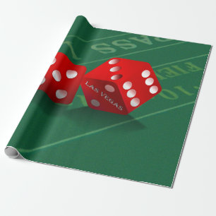 Craps-tabel met Las Vegas-ijs Cadeaupapier