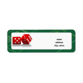 Craps-tabel met Las Vegas-ijs Etiket (Voorkant)