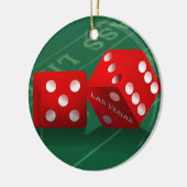 Craps-tabel met Las Vegas-ijs Keramisch Ornament (Links)