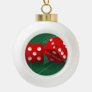 Craps-tabel met Las Vegas-ijs Keramische Bal Ornament