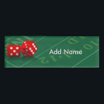 Craps-tabel met Las Vegas-ijs Naambadge<br><div class="desc">Hier bij de *Las Vegas Icons* Store, zult u design met inbegrip van enkele populairste kijkcijfers in Las Vegas, met inbegrip van het Welkomstteken van Las Vegas, gesimuleerde chips van de Bot, dobbels en kraps lijsten vinden. Klik - LASVEGASICONS - in de hieronder labels, of bezoek de opslag voor meer...</div>