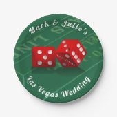 Craps-tabel met Las Vegas-ijs Papieren Bordje (Voorkant)