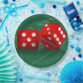 Craps-tabel met Las Vegas-ijs Papieren Bordje (Feest)