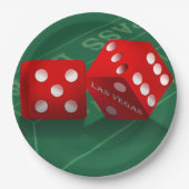 Craps-tabel met Las Vegas-ijs Papieren Bordje (Voorkant)