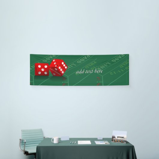 Craps-tabel met Las Vegas-ijs Spandoek (Beurs)