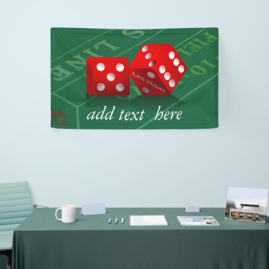 Craps-tabel met Las Vegas-ijs Spandoek (Beurs)