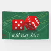 Craps-tabel met Las Vegas-ijs Spandoek (Horizontaal)