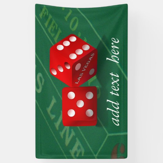 Craps-tabel met Las Vegas-ijs Spandoek (Verticaal)
