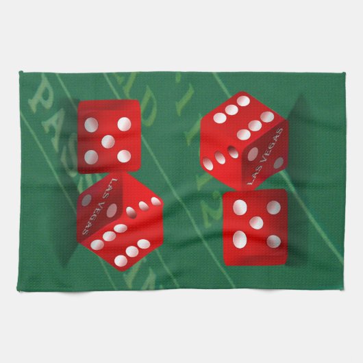 Craps-tabel met Las Vegas-ijs Theedoek (Horizontaal)