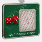 Craps-tabel met Las Vegas-ijs Verzilverd Omlijst Ornament (Rechts)