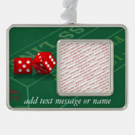 Craps-tabel met Las Vegas-ijs Verzilverd Omlijst Ornament