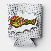 Crash Action Bubble Red en Yellow Typografie Blikjeskoeler (Voorkant)