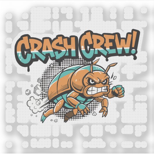 Crash Crew Sticker (Voorkant)
