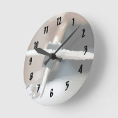 Crash cymbal painterly drumset side muziekdesign ronde klok (Hoek)