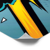 CRASH! Explosie van verbrijzelde Pop Art Poster (Hoek)