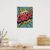 CRASH! Explosie van verbrijzelde Pop Art Poster (Keuken)
