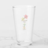 "Crash-landde. Verbleven voor de koffie" Alien kof Glas (Achterkant)