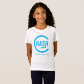 Crash-meisjes t-shirt cyaan logo (Voorkant volledig)