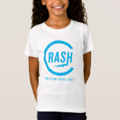 Crash-meisjes t-shirt cyaan logo (Voorkant)