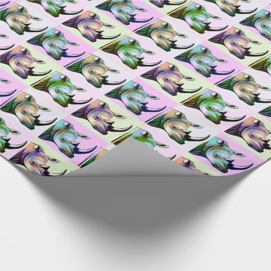 Crash of Rhinos Pop Art Cadeaupapier (Hoek)