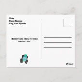 Crash Smash Monster Truck Verjaardag Bash Waterver Briefkaart (Achterkant)
