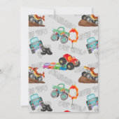 Crash Smash Monster Truck Verjaardag Bash Waterver Kaart (Achterkant)