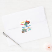 Crash Smash Monster Truck Verjaardag Bash Waterver Vierkante Sticker (Envelop)