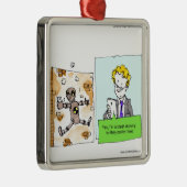 Crash Tekst Dummy Grappig Metalen Ornament (Rechts)