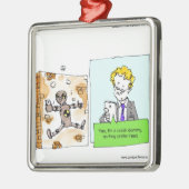 Crash Tekst Dummy Grappig Metalen Ornament (Links)