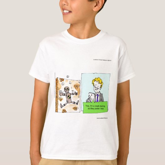 Crash Tekst Dummy Grappig T-shirt (Voorkant)