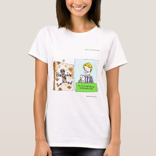 Crash Tekst Dummy Grappig T-shirt (Voorkant)