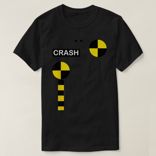 Crash Test Dummy Easy Last Minute Halloween Costum T-shirt (Design voorkant)
