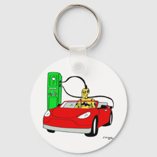 Crash Test Dummy en autooplading Sleutelhanger