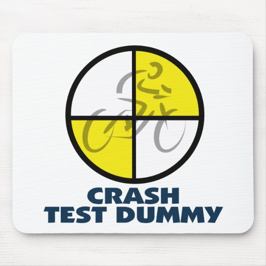 CRASH TEST DUMMY - fiets Muismat (Voorkant)