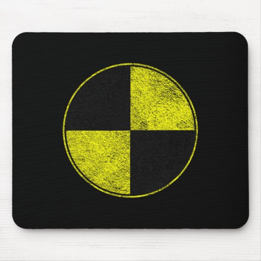 Crash Test Dummy kostuum doen alsof ik een crashte Muismat (Voorkant)