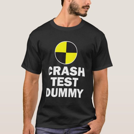 Crash Test Dummy Last Minute Costume Funny Brawe T-shirt (Voorkant)